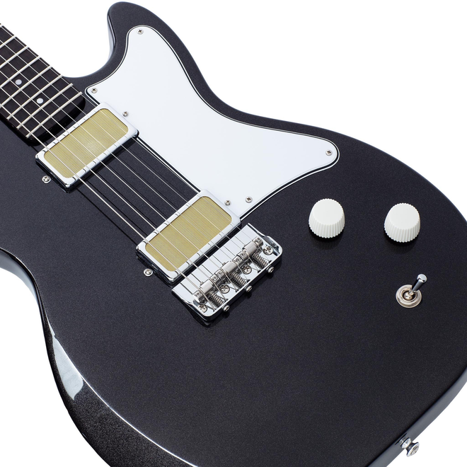 Harmony Jupiter Electric Guitar, Space Black w/Deluxe Mono Case