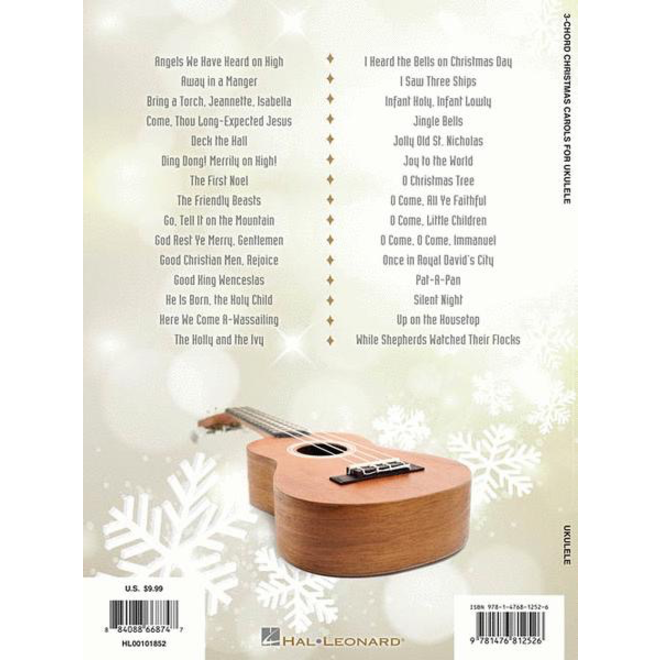 Hal Leonard 3-Chord Christmas Carols for Ukulele