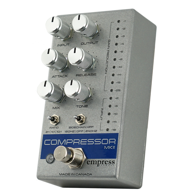 Empress Effects Compressor MKII Pedal, Silver