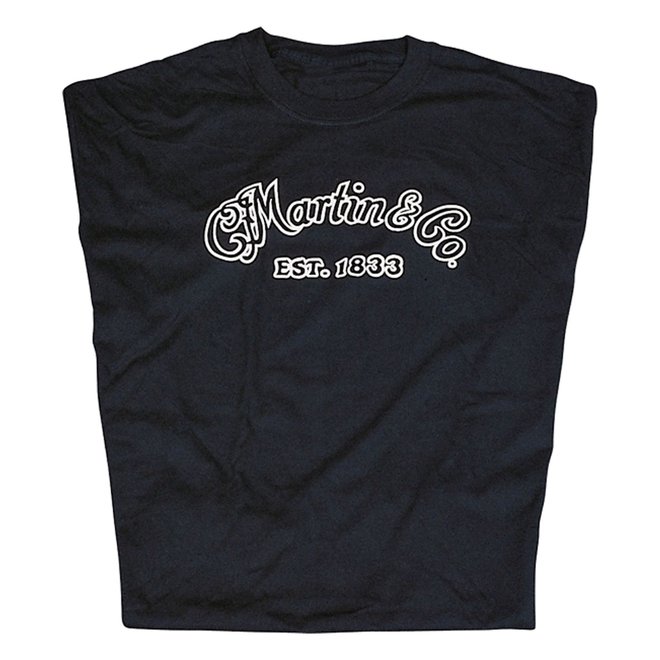 Martin Logo Outline T-Shirt, Black