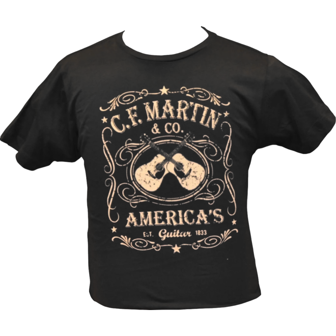 Martin Dual Guitar T-Shirt, Black
