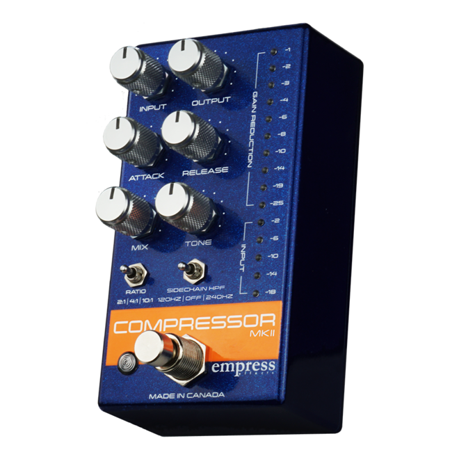 Empress Effects Compressor MKII Pedal, Blue Sparkle