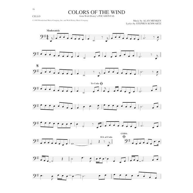 Hal Leonard The Big Book of Disney Songs, Cello