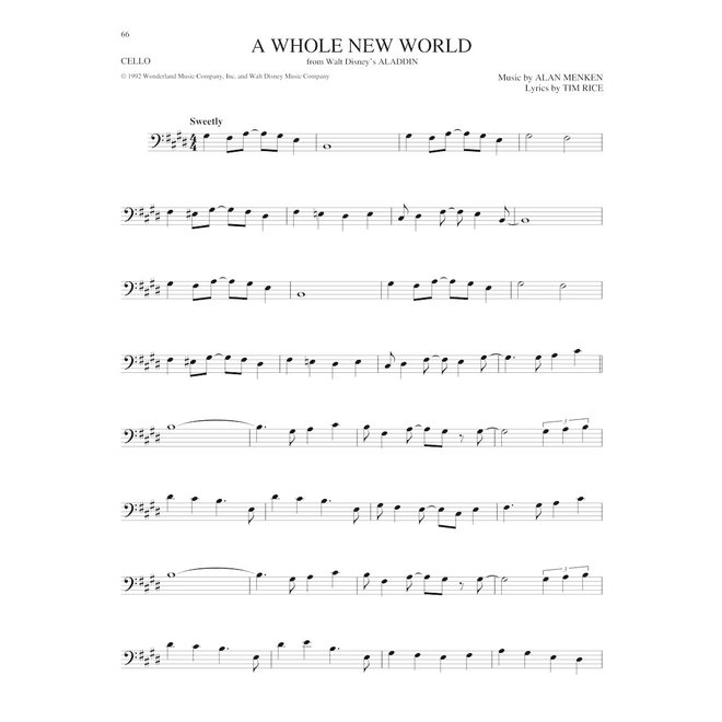 Hal Leonard - The Big Book of Disney Songs, Cello