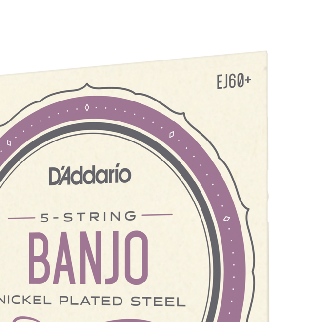 D'Addario EJ60+ Nickel Wound Banjo Strings, 5-String, 9.5-20 Light Plus