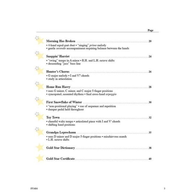 Faber Piano Adventures Level 2A Gold Star Performance Book, w/Online Audio