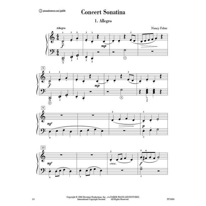 Faber Piano Adventures Level 2A Gold Star Performance Book, w/Online Audio