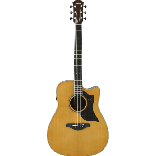 Yamaha A5R Dreadnought Cutaway Acoustic-Electric Guitar, Solid Sitka Spruce/Solid Rosewood, Vintage Natural, w/Hardshell Case