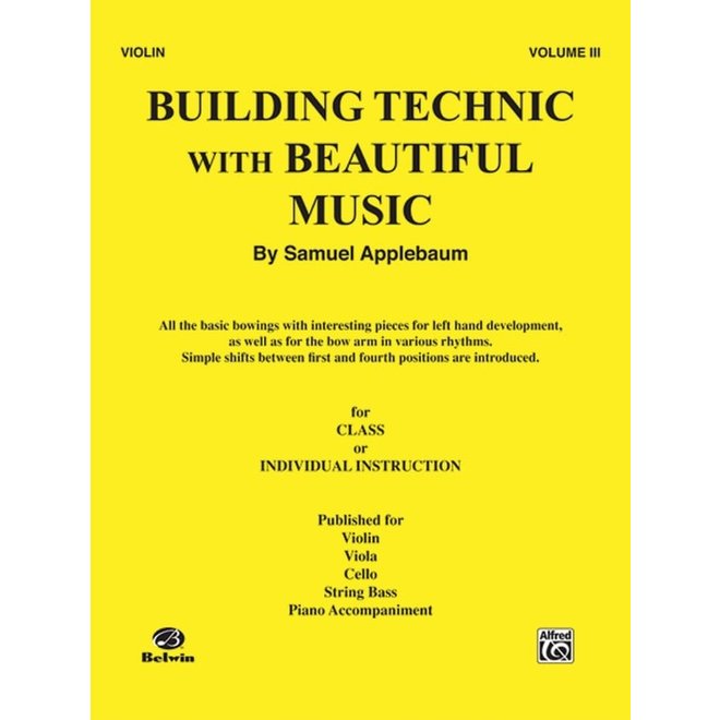 Alfred/Belwin Building Technic with Beautiful Music, Volume 3