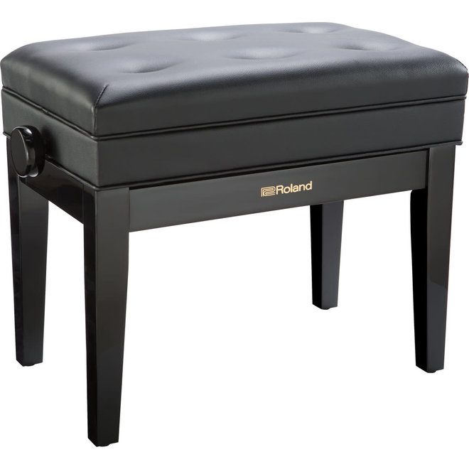 Roland RPB-400BK Piano Bench, Satin Black, Adjustable, w/storage compartment
