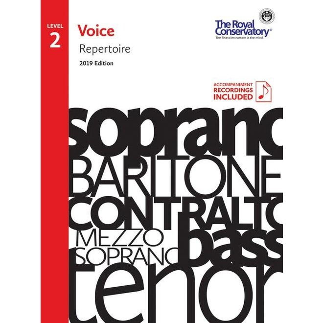 RCM Voice Repertoire, Level 2, 2019 Edition