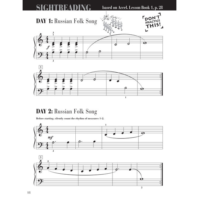 Piano Adventures For The Older Beginner, Book 1, Sightreading