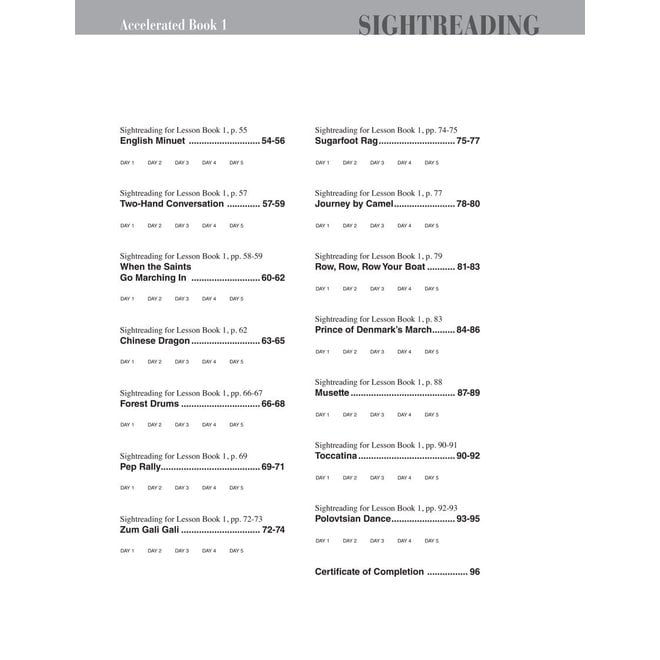 Faber Piano Adventures for The Older Beginner, Sightreading, Book 1