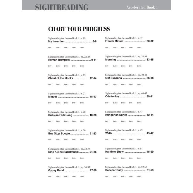 Faber Piano Adventures for The Older Beginner, Sightreading, Book 1