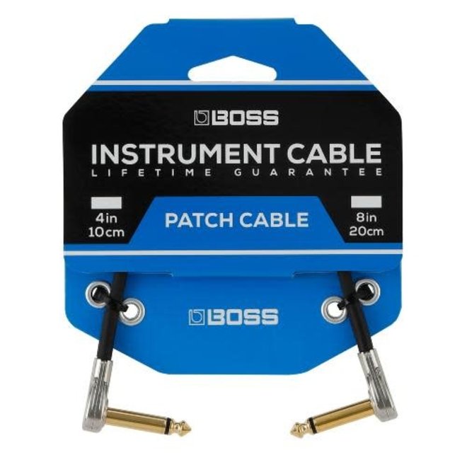 Boss Patch Cable w/Pancake Jacks, 4" (3 Pack)
