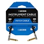 Boss 1/4" Patch Cable w/Pancake Jacks, 4"