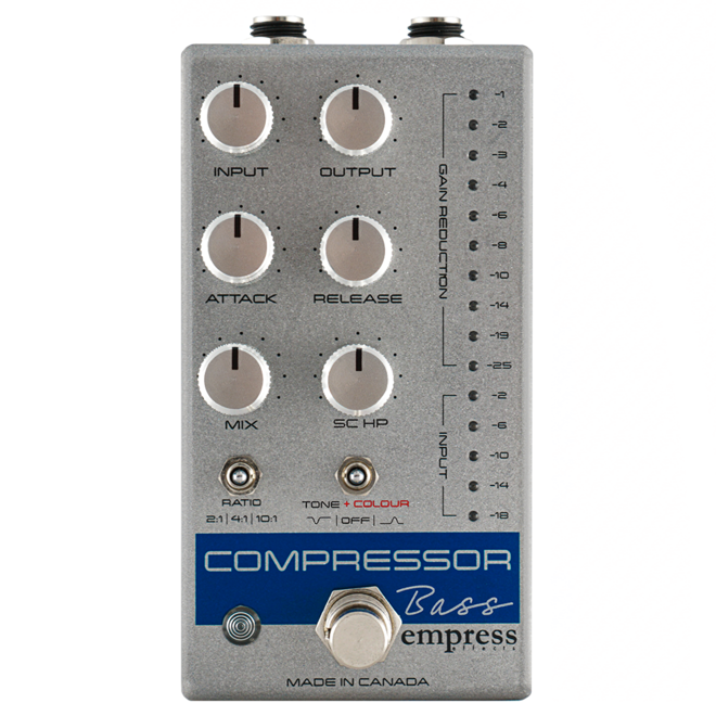 Empress Effects Bass Compressor Pedal, Silver Sparkle