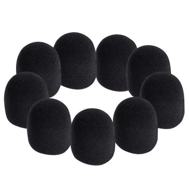 On-Stage Microphone Windscreen, 9 Pack, Black