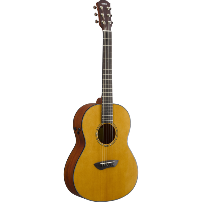 Yamaha CSF-TA TransAcoustic Parlor Size Acoustic-Electric Guitar, Vintage Natural Gloss, w/Case