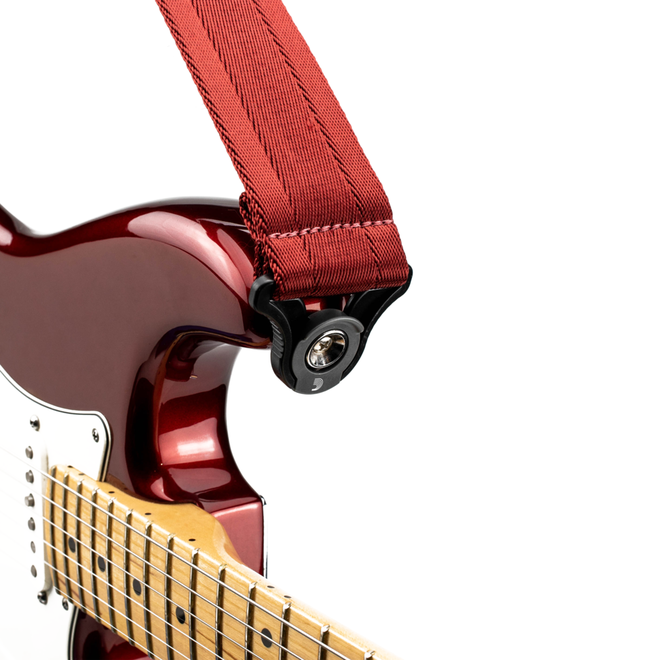 D'Addario 2” Auto Lock Nylon Guitar Strap, Blood Red