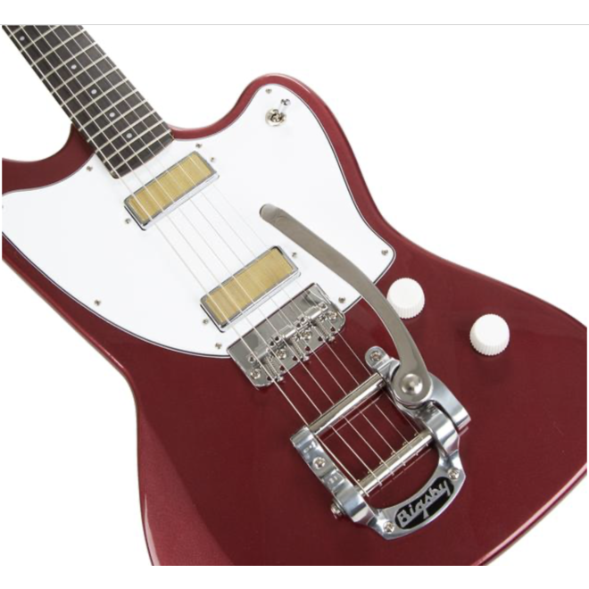 Harmony Silhouette Electric Guitar w/Bigsby, Burgundy w/Deluxe Mono Case