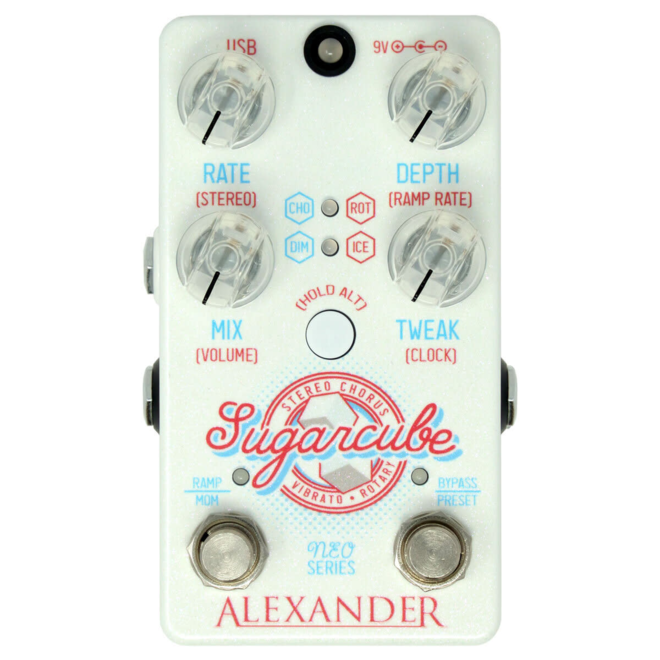 Alexander Pedals Sugarcube Stereo Chorus/Vibrato/Rotary Modulation Pedal
