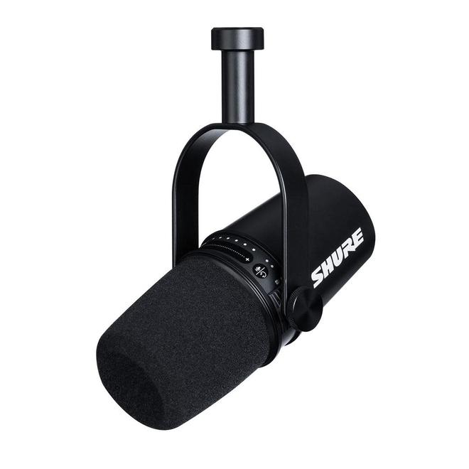 Shure MV7 XLR/USB-C Podcasting Microphone, Black