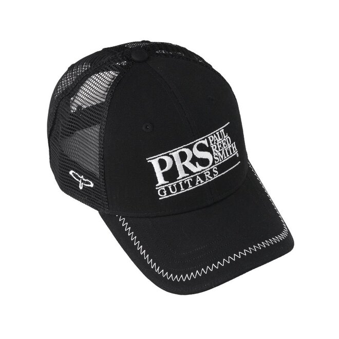PRS Trucker Hat, PRS Block Logo White, Black