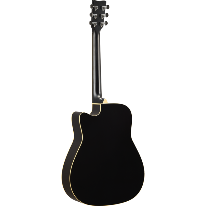 Yamaha FGC-TA TransAcoustic Dreadnought Cutaway Acoustic, Black