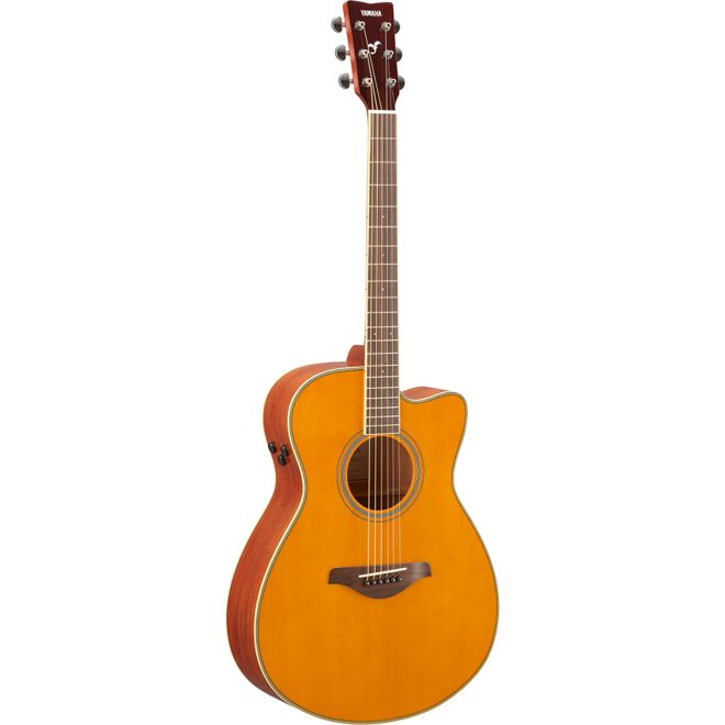 Yamaha FSC-TA TransAcoustic Folk Cutaway Acoustic-Electric Guitar, Vintage Tint