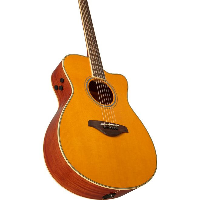 Yamaha FSC-TA TransAcoustic Folk Cutaway Acoustic-Electric Guitar, Vintage Tint