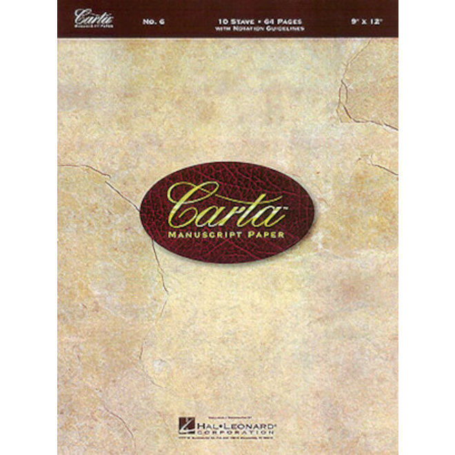 Hal Leonard Carta No.6 10-Stave, 64 Page