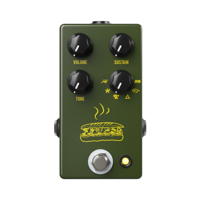 JHS Pedals Muffuletta 6-Way Fuzz Pedal, Army Green