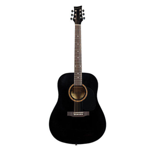 BeaverCreek BCTD101 Dreadnought Acoustic Guitar, Black w/Gigbag
