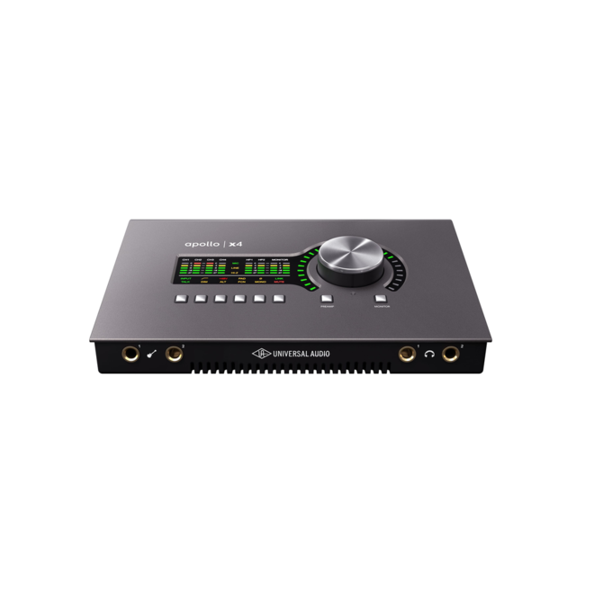 Universal Audio Apollo X4 Thunderbolt 3 Audio Interface with 2 premium mic/line inputs, QUAD Core Processing