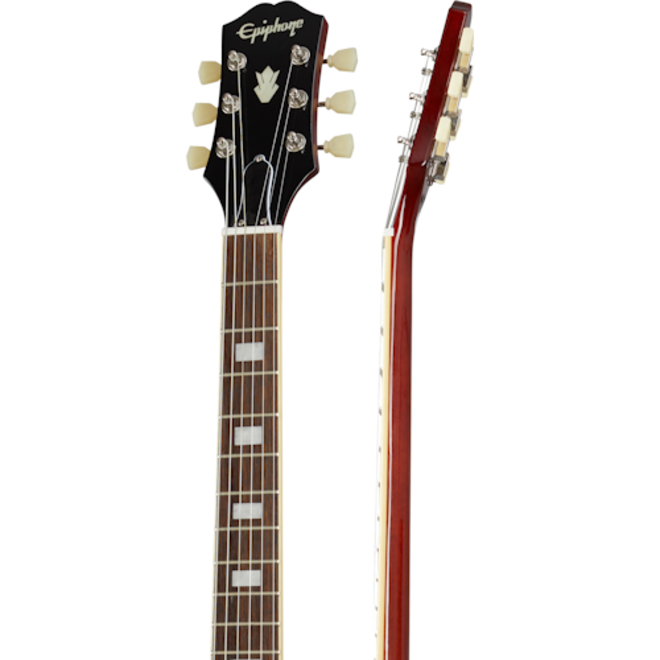 Epiphone ES-335 Figured Archtop Hollowbody Electric Guitar, Raspberry Tea Burst