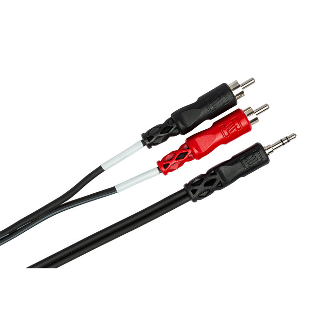 Hosa Stereo Breakout, 3.5mm TRS to Dual RCA, 10'