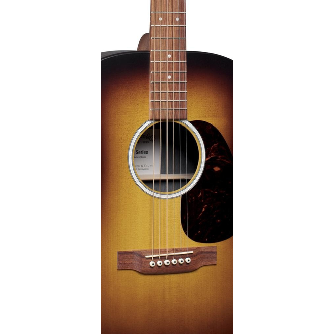 Martin D-X2E X Series Dreadnought Acoustic-Electric Guitar, Sitka/Macassar HPL, Sunburst, w/Gigbag