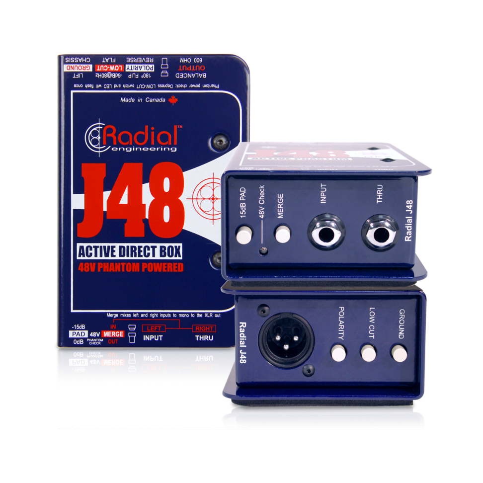 Radial J48 Phantom Powered Active DI Box - Janzen Brothers Radial J48 Phantom Powered Active DI Box - Janzen Brothers