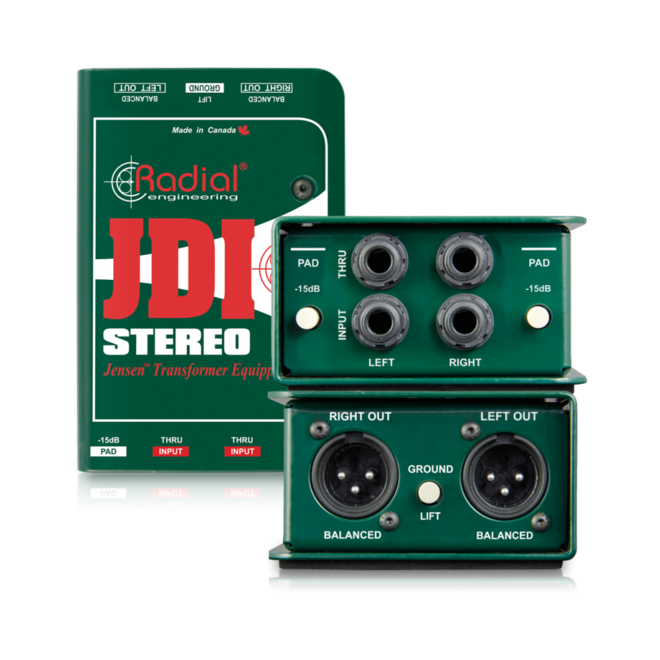 Radial JDI Stereo Premium Passive DI Box