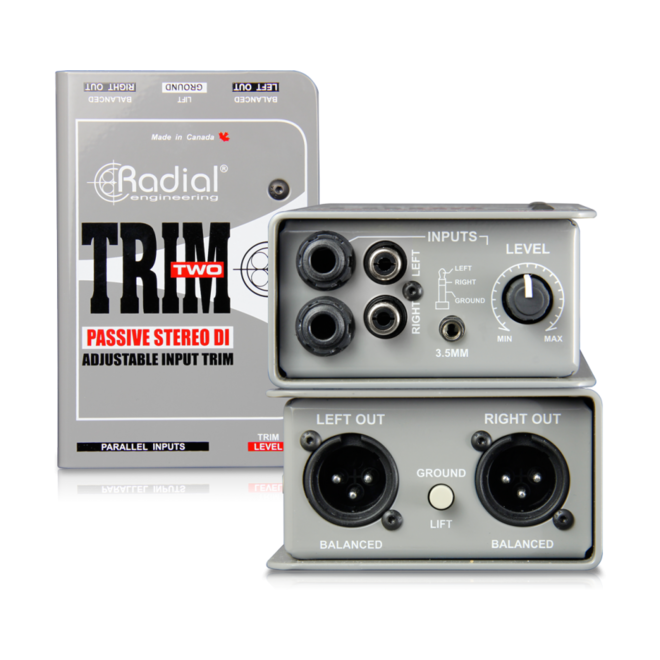 Radial Trim-Two Passive Stereo DI Box