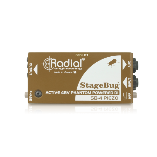Radial StageBug SB-4 Active Instrument DI Box w/Piezo Input