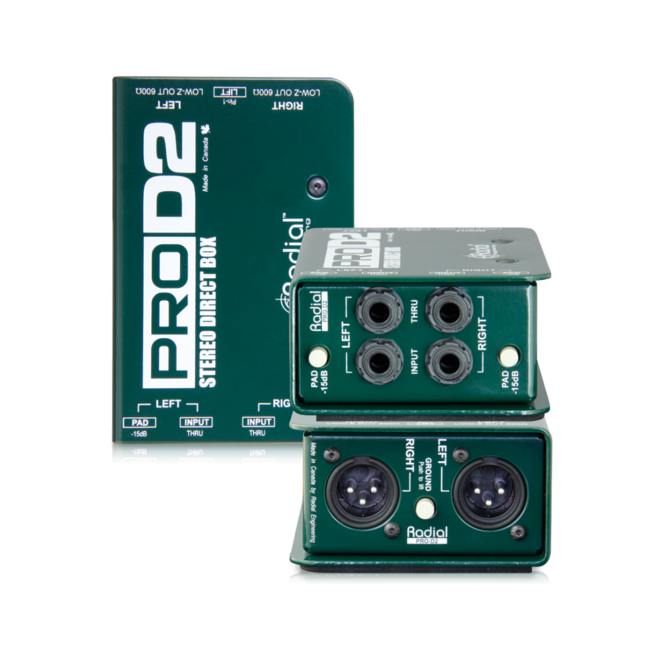 Radial PRO-D2 Passive Stereo DI Box
