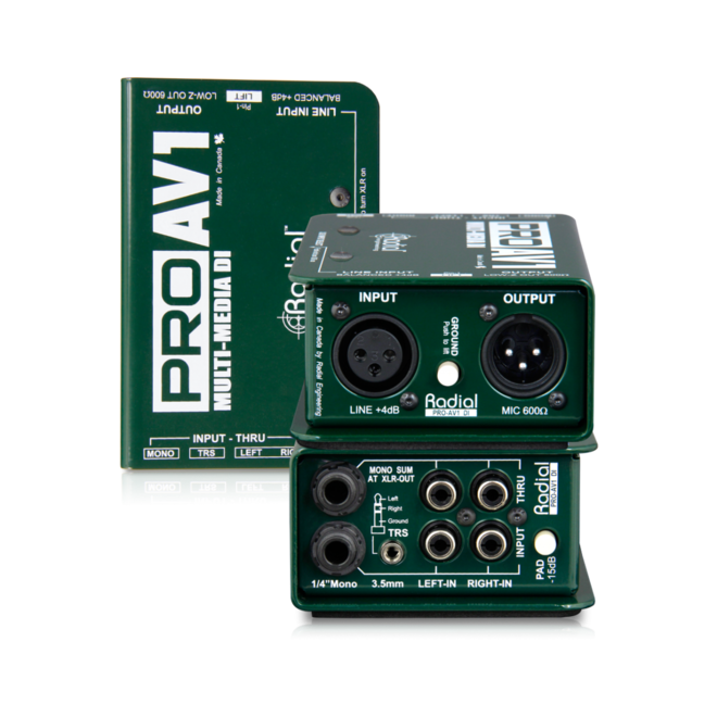 Radial ProAV1 Passive Multimedia DI Box