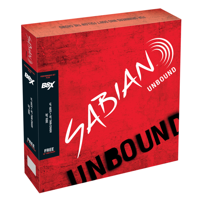 Sabian B8X Performance Cymbal Set, w/FREE 18" Thin Crash