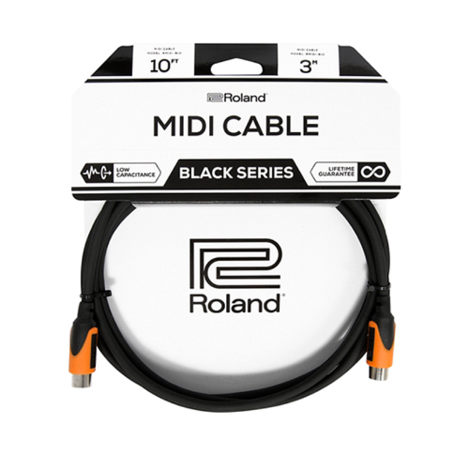 Roland Black Series Midi Cable, 10’