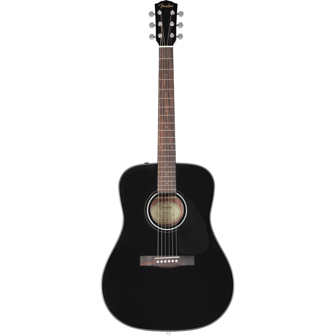 Fender CD-60 Dreadnought Acoustic Guitar V3, Walnut Fingerboard, Black, w/Case