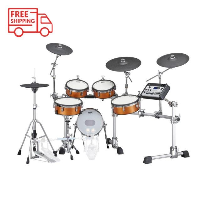 Yamaha DTX10K-X Electronic Drum Set w/TCS Heads, Real Wood Finish