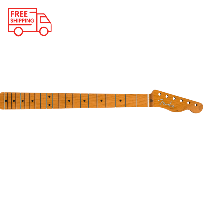 Fender Roasted Maple Vintera Mod '50's Telecaster Neck, 21 Medium Jumbo Frets, 9.5", "V" Shape