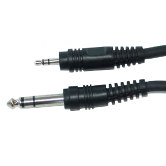 LINK Stereo 1/8"M to Stereo 1/4"M Cable, 6'